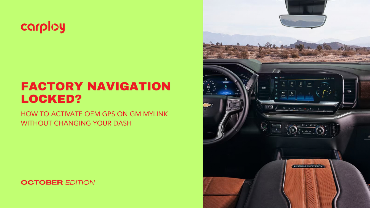 Factory Navigation Locked? How to Activate OEM GPS on GM MyLink Without Changing Your Dash
