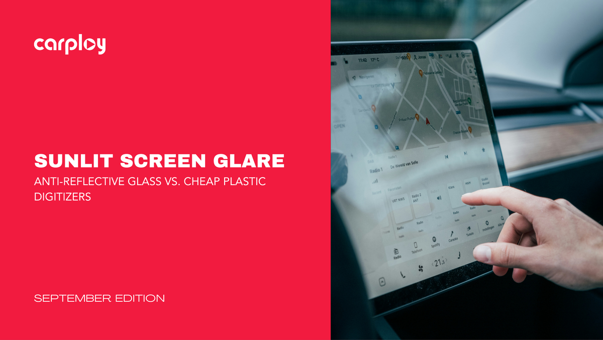 Sunlit Screen Glare: Anti-Reflective Glass vs. Cheap Plastic Digitizers