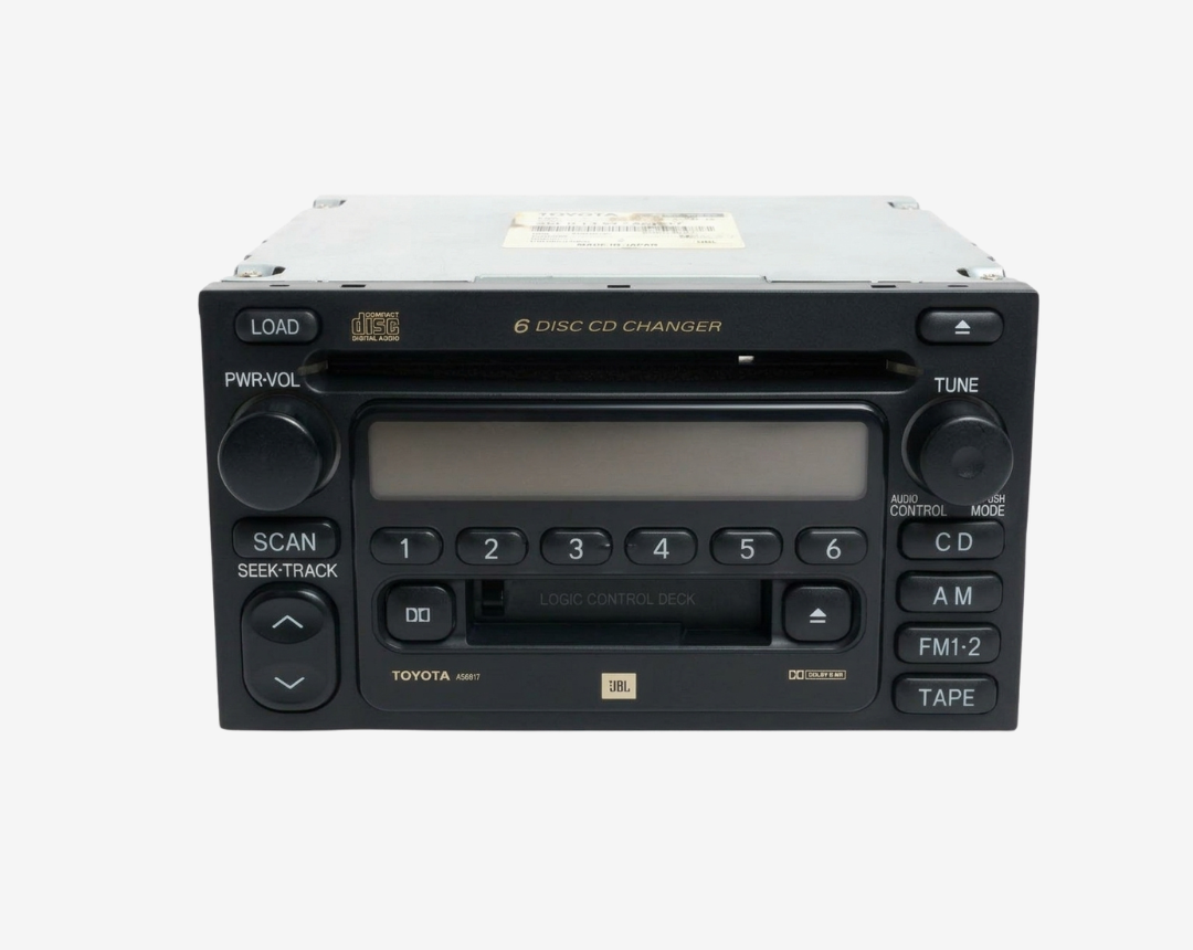 1999- 2003 Toyota AM/FM Radio with Cassette and 6-Disc CD Changer