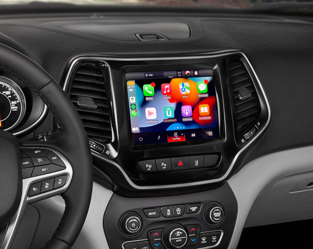 2014-2021 Jeep Cherokee 8.4 UConnect 5C GPS Navigation UBZ Radio with Wireless Apple CarPlay & Android Auto Upgra