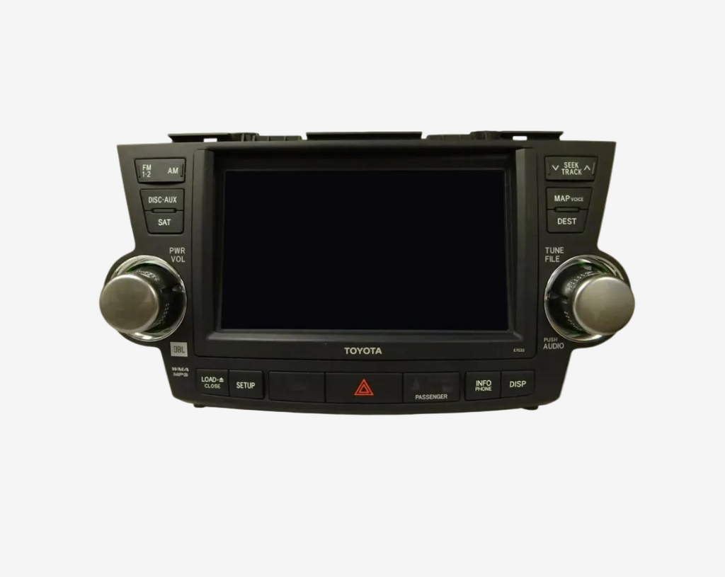 Autoradio JBL d'origine Toyota Highlander 2011-2013 avec navigation, lecteur CD, XM et MP3 (référence E7033)